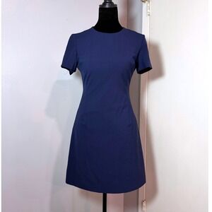 Theory Jatinn Navy Sheath Dress | Good Wool | Quiet Luxury | Size 0